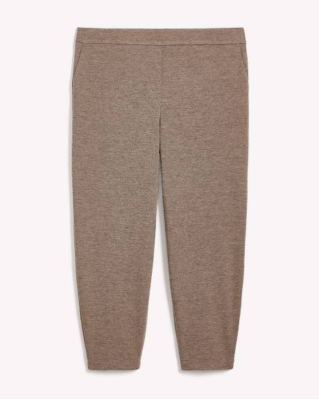 Pull-On Barrel-Leg Knit Pant