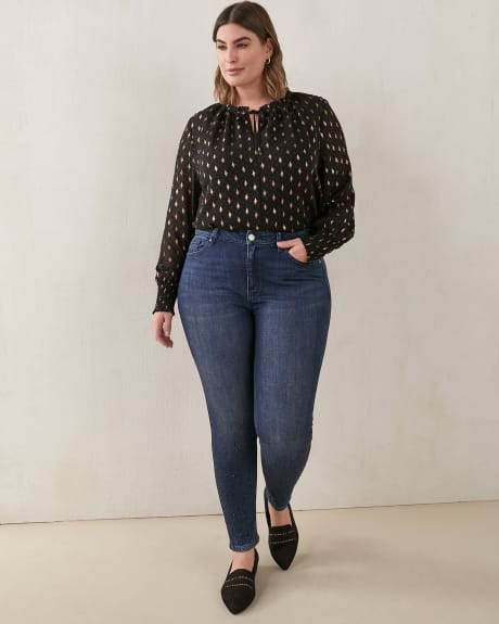 Blouse imprimé en Jacquard avec col noué - In Every Story