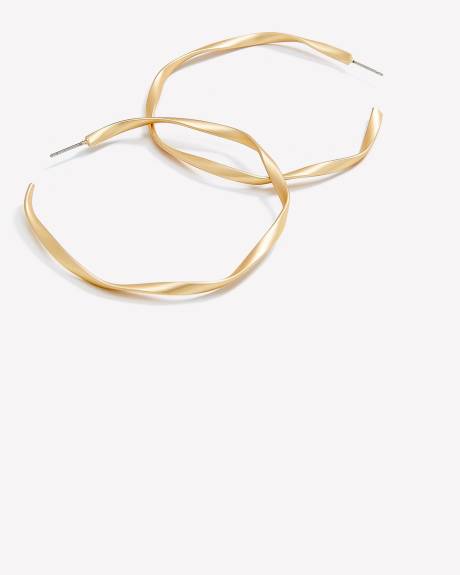 Large Golden Hoop Earrings - Addition Elle