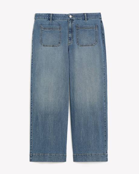 Jean à taille haute et jambe évasée, coupe galbée, tissu responsable - d/C JEANS