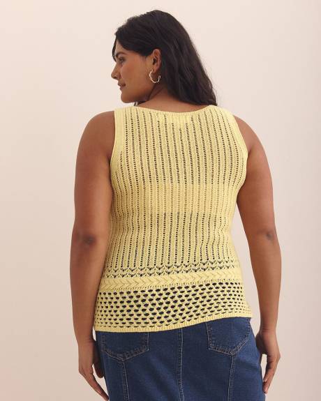 Camisole crochetée avec col bateau