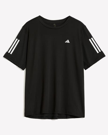 T-shirt de course noir, tissu responsable - adidas
