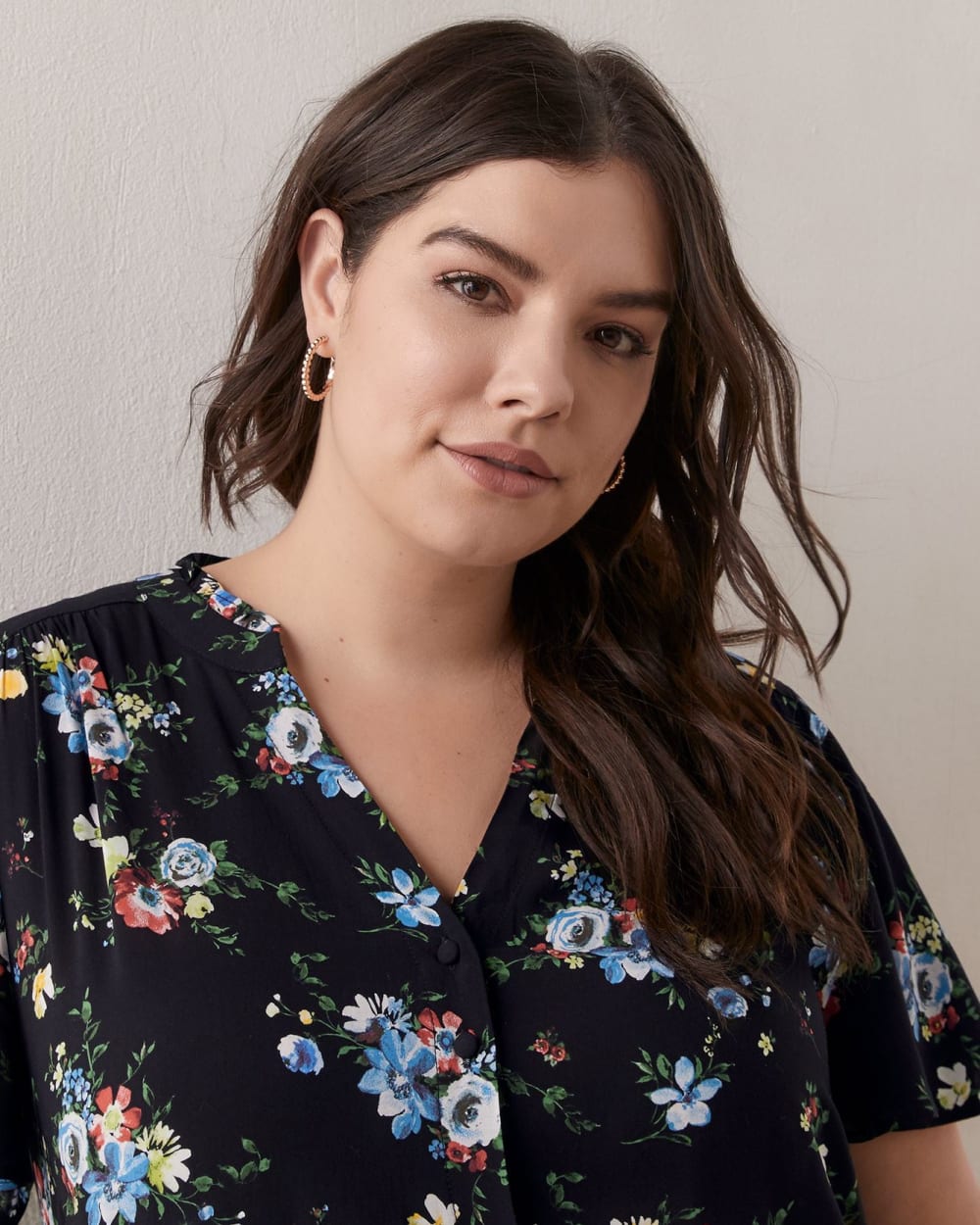 Printed Short-Sleeve Tunic Blouse - In Every Story | Penningtons