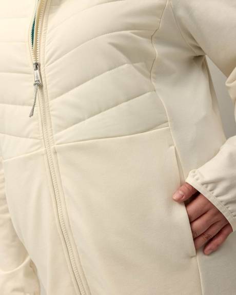 Manteau zippé en molleton avec devant matelassé - Active Zone