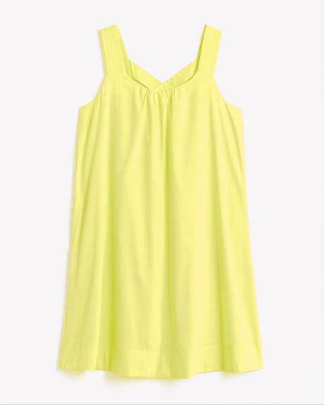 Poplin Swing Sleeveless Dress with Crossed Back - Addition Elle