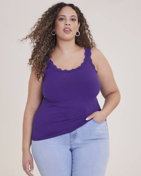 Responsible, Reversible Solid Cami with Lace Details