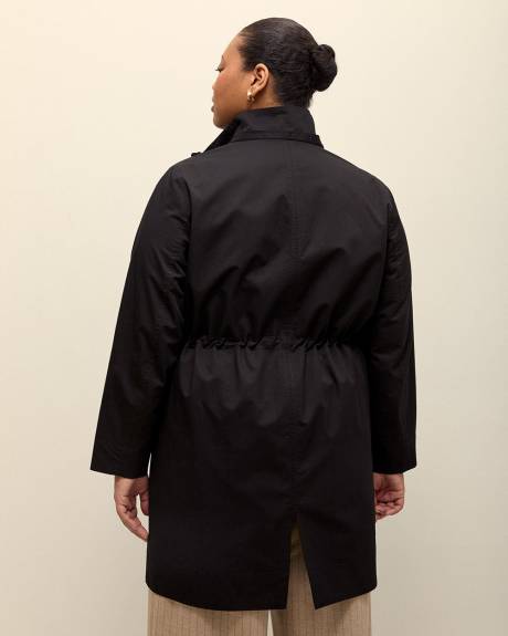 Long Water-Repellent Crinkle Jacket