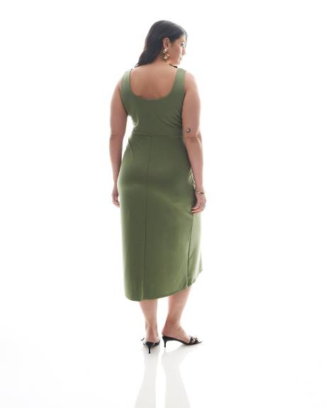 Robe midi ajustée sans manches - Addition Elle