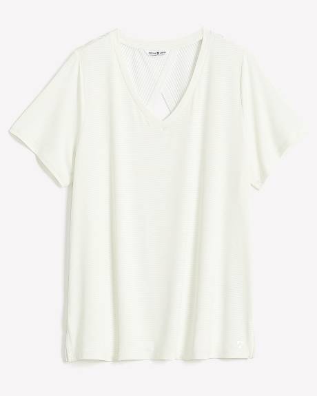 Short-Sleeve Tee with Crisscross Mesh Back - Active Zone
