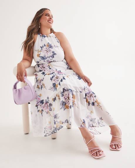 Robe longue licou fleurie - City Chic