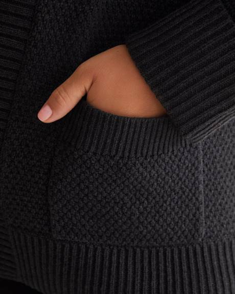 Cardigan ouvert à capuche