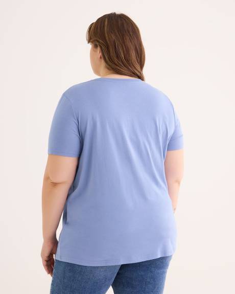 T-shirt avec col en V, coupe boyfriend - Essentiels PENN.