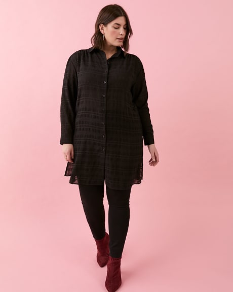 Button-Down Tunic With Shirt Collar - Addition Elle