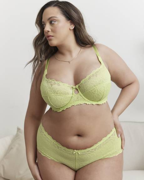 Culotte classique Femme Couture en dentelle verte - Déesse Collection