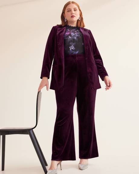 Flared-Leg Velvet Pant