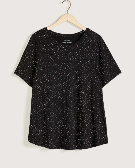 Modern-Fit Crew Neck Printed Tee - Addition Elle