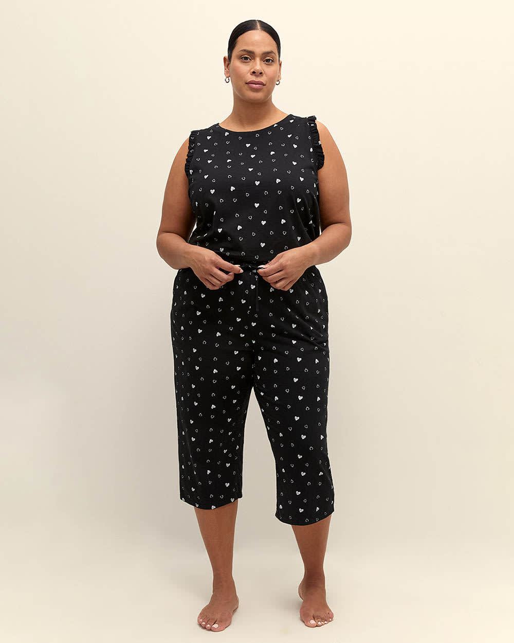 Cotton Jersey Printed Pyjama Capri - ti Voglio
