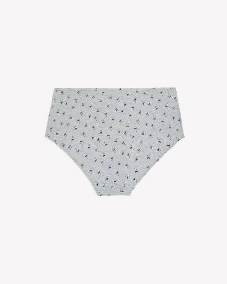 Culotte classique en coton chiné gris à motif de boucles - ti Voglio