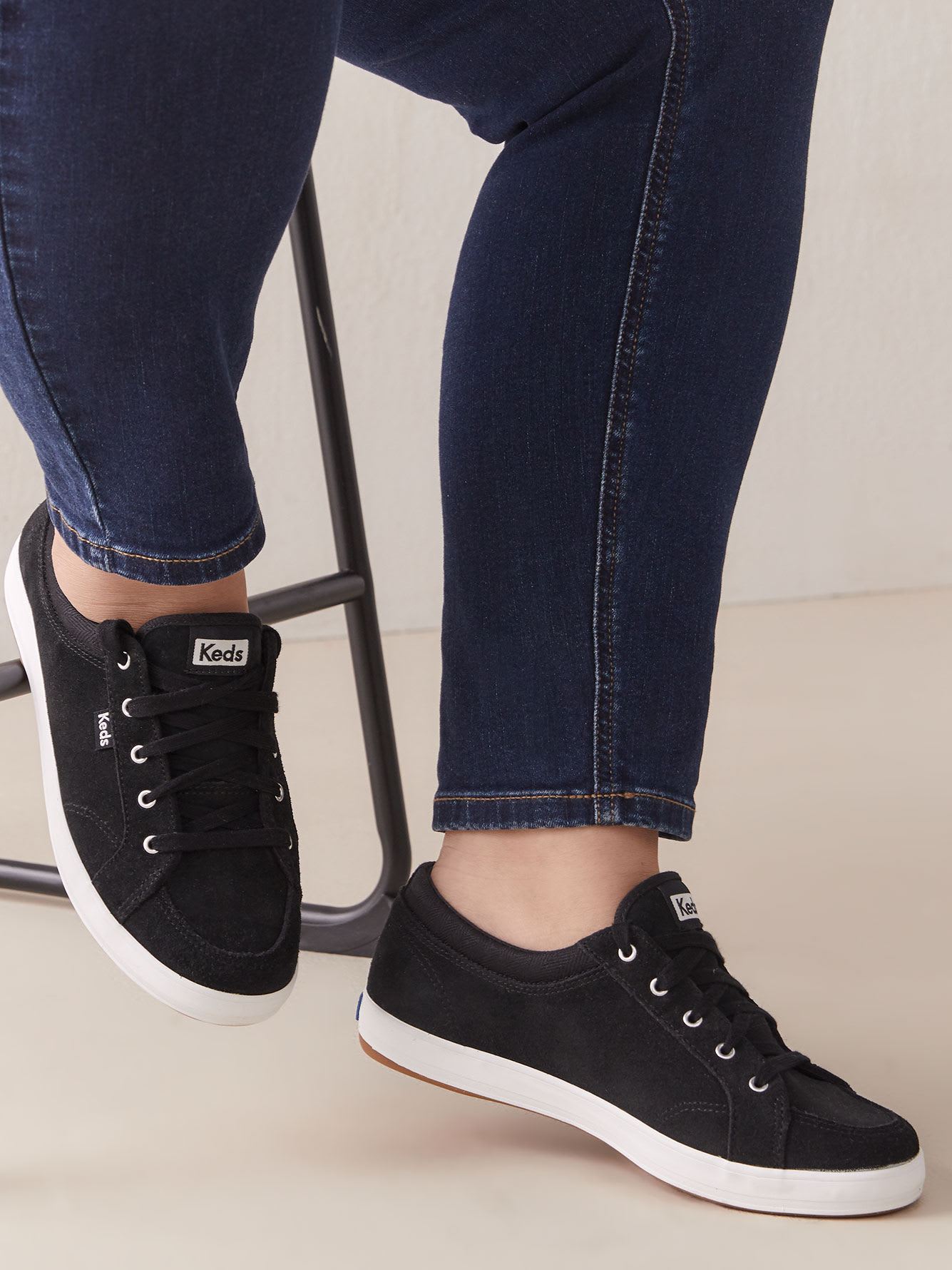 keds black suede shoes