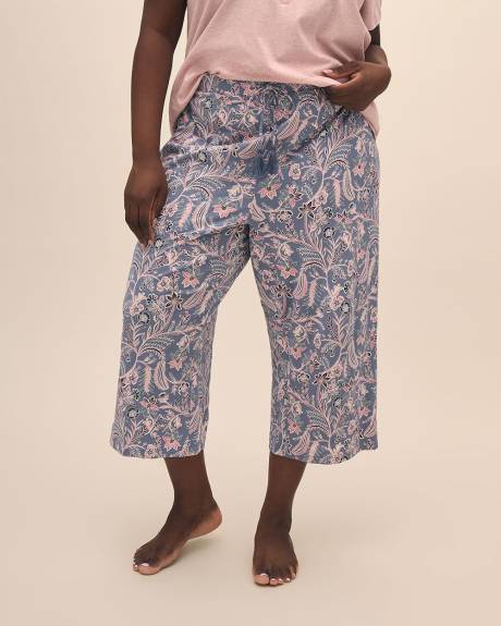 Printed Straight-Leg Capri Pyjama Pant - ti Voglio