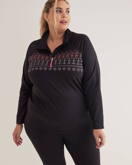 Half-Zip Fair Isle Pullover - Active Zone