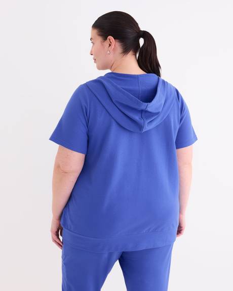Veste à manches courtes à fermeture éclair en tricot français - Active Zone