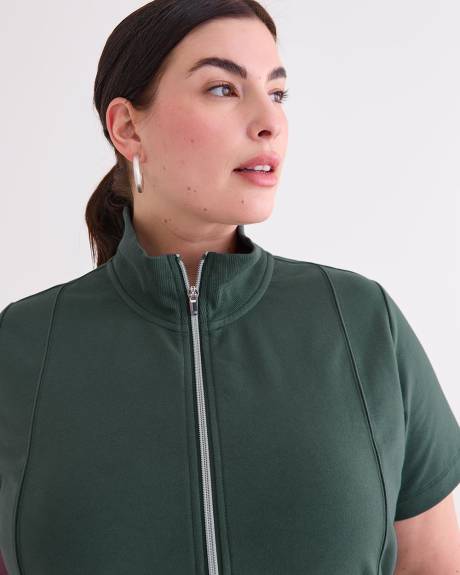 Short-Sleeve Mock-Neck Dress - Active Zone