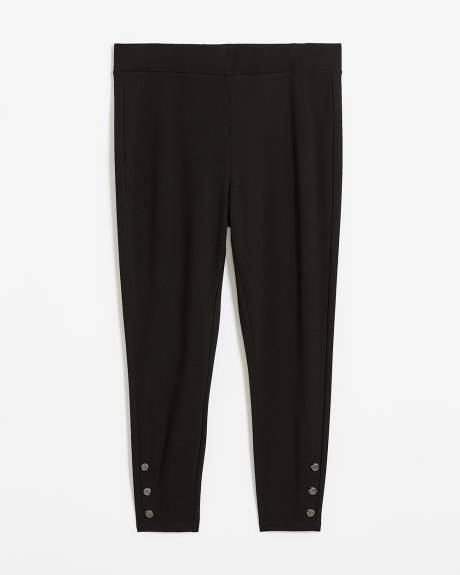 Responsible, Black Legging Buttoned Hem - PENN. Essentials