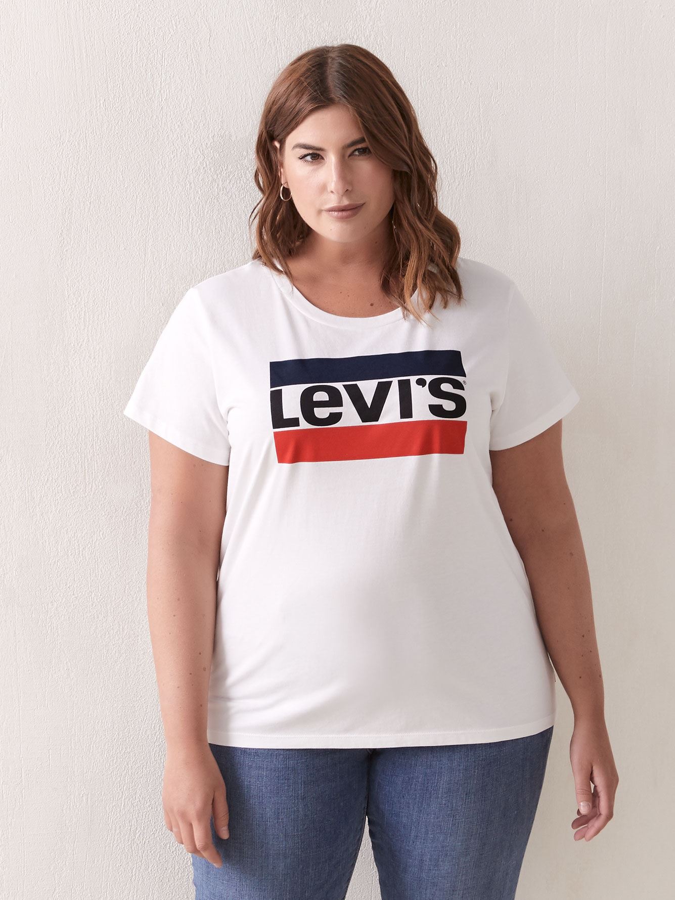 white plus size levi jeans