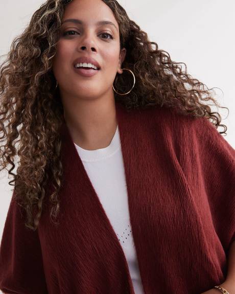 Châle en tricot avec franges
