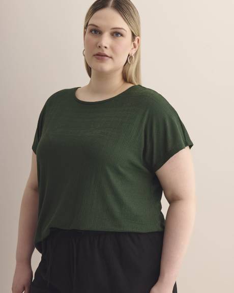 Extended-Sleeve Top with Crisscross Back