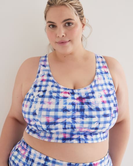 Responsible, Floral Crop Top with Multi-Strap Back - Active Zone