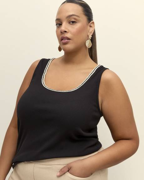 Camisole côtelée à encolure en U - Essentiels PENN.