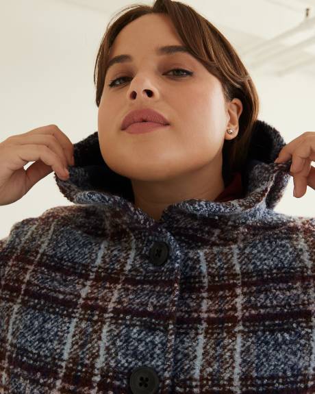 Responsible, Plaid Coat with Hood
