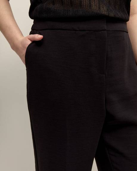 Black Straight-Leg Cropped Pant - Addition Elle