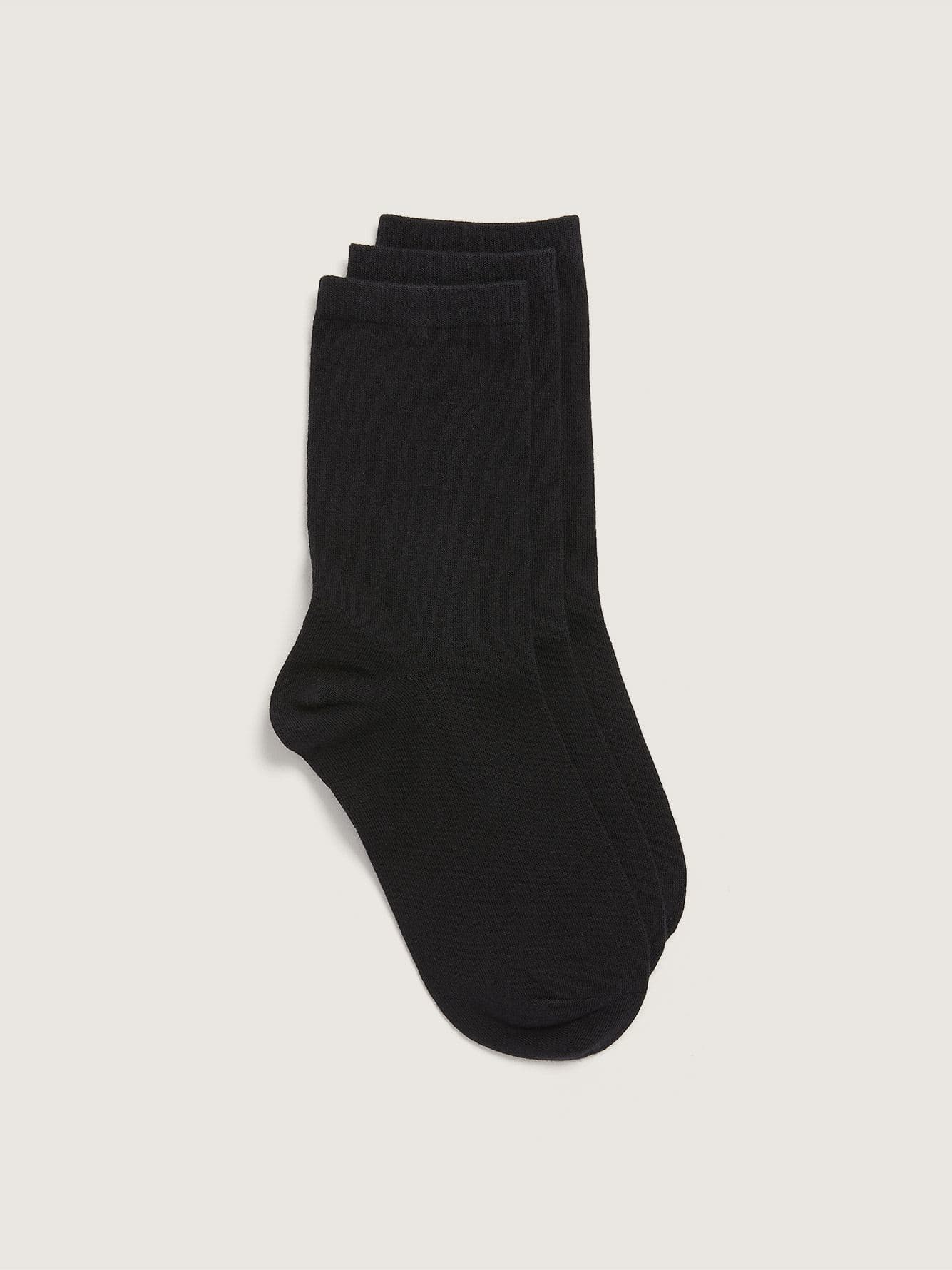 3 Pairs of Solid Cotton Socks | Penningtons