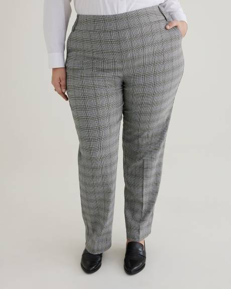 Pantalon ingénieux carreauté à jambe droite - Essentiels PENN.