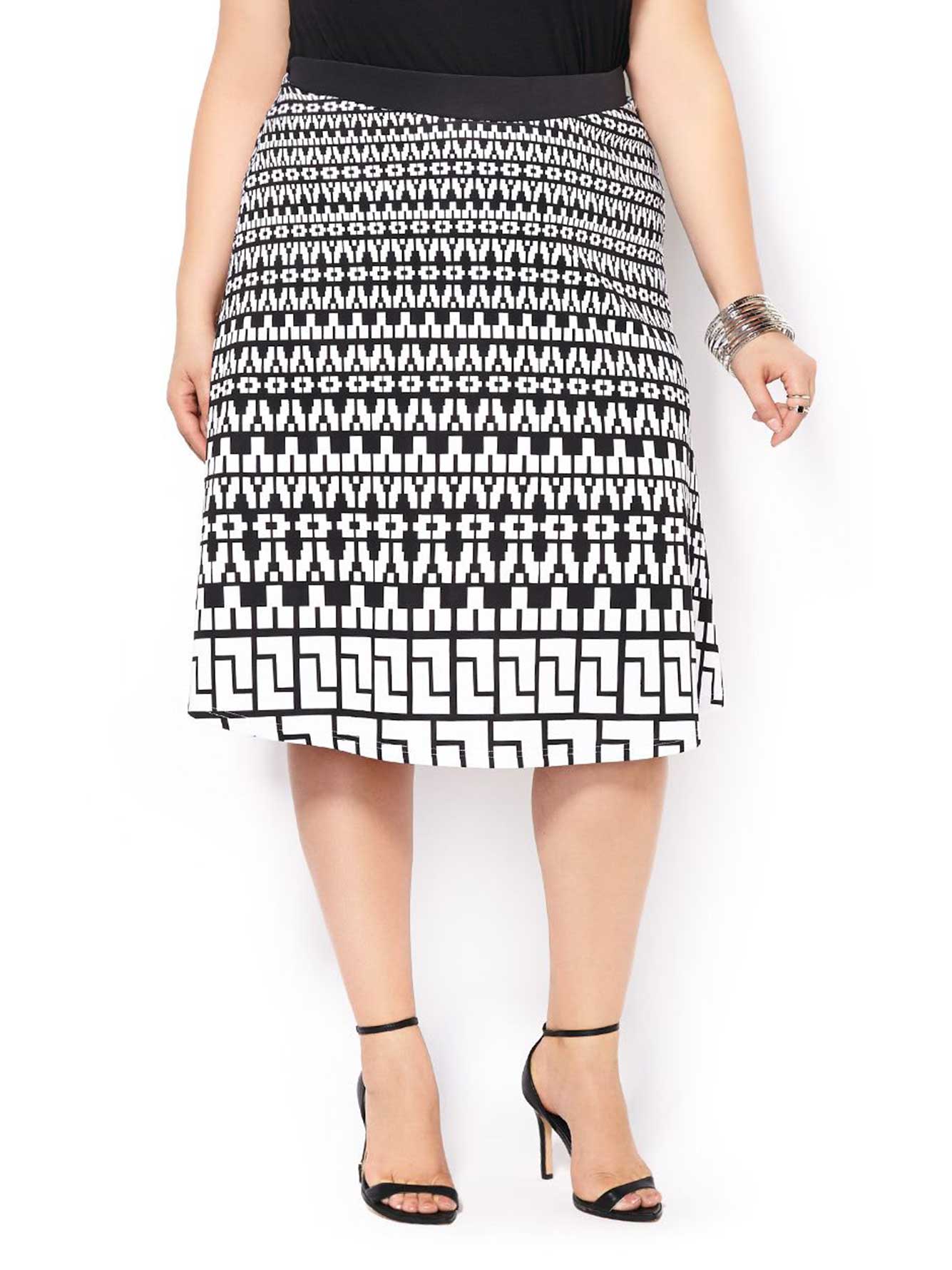 Printed Scuba Skirt Penningtons
