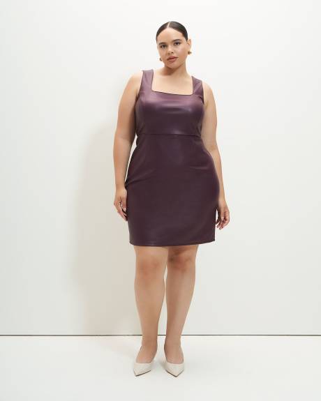 Robe sans manches en cuir synthétique - Addition Elle