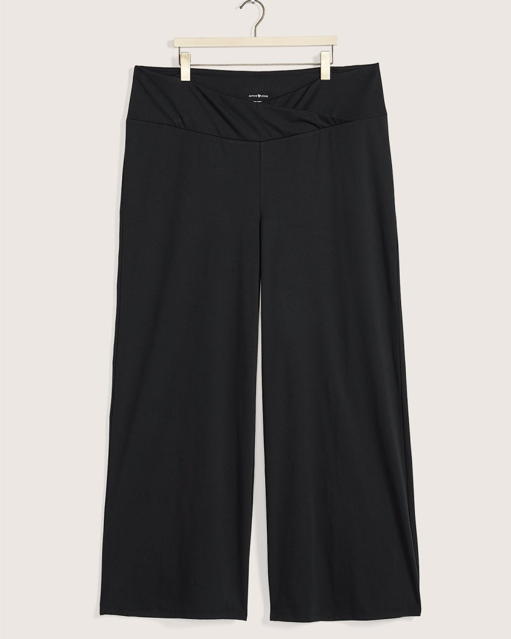 Wide Leg Pant with Crossover Waistband - Active Zone | Penningtons