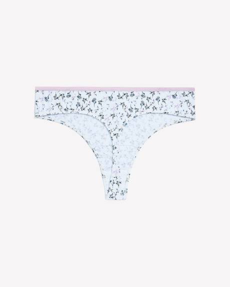 Culotte tanga fleurie en coton - ti Voglio