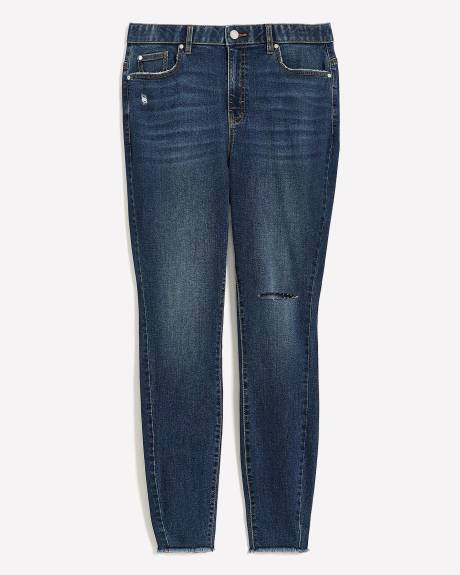 Jegging à délavé foncé, coupe galbée, tissu responsable - Addition Elle