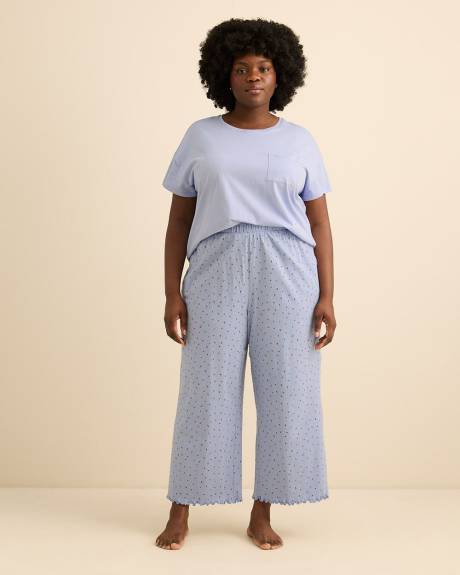 Mid-Flare Ankle-Length Printed Pyjama Bottoms - ti Voglio