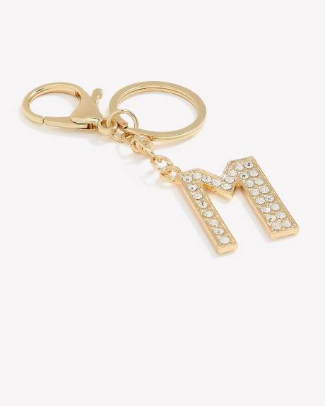 Golden Keychain / Bag Charm, Letter M