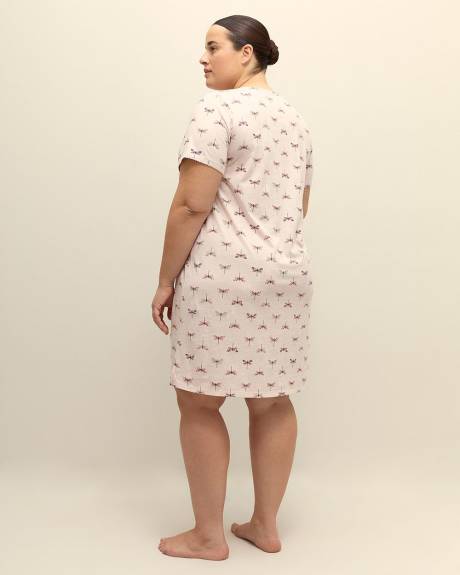 Chemise de nuit chinée à manches courtes - ti Voglio