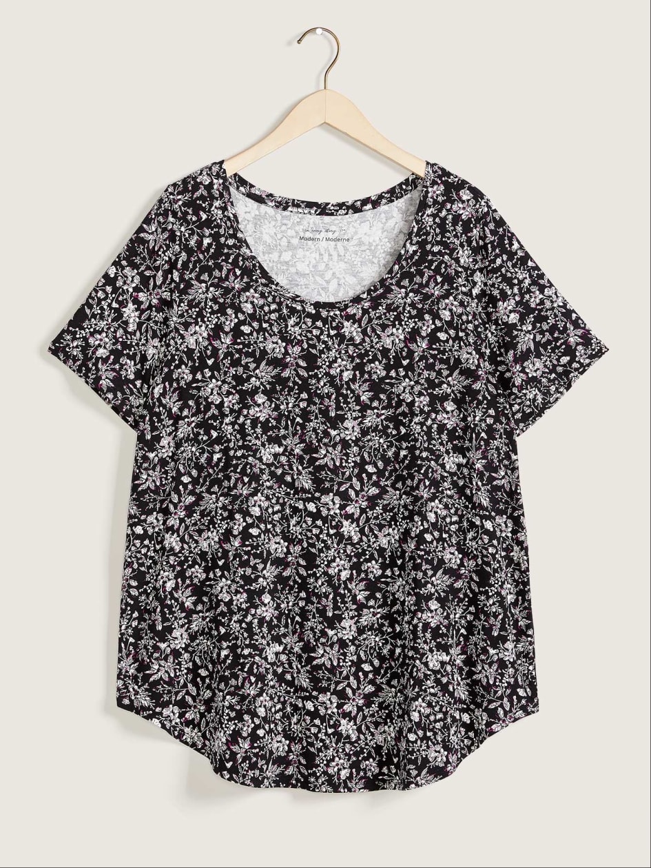 Modern-Fit Scooped Neck Printed Tee - In Every Story