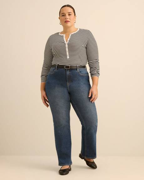 Haut &agrave; manches longues avec col boutonn&eacute;