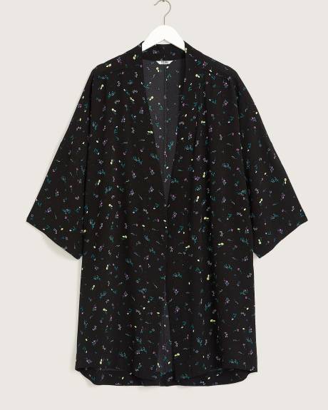 Printed Kimono with 3/4 Sleeve