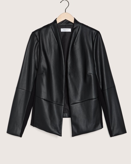 Faux Leather Moto Jacket - Addition Elle