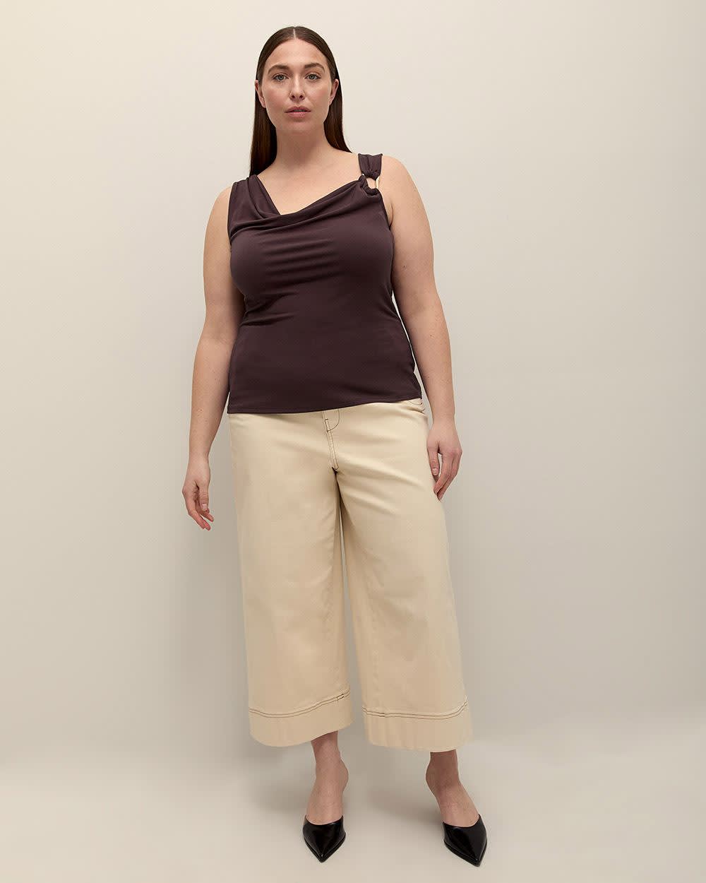 High-Waisted Ultra Wide-Leg Cropped Sailor Jeans - Addition Elle